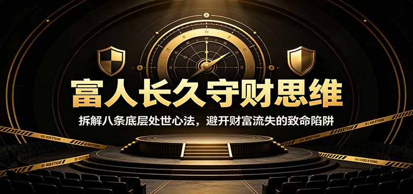 富人长久守财思维：拆解八条底层处世心法，避开财富流失的致命陷阱 - 52网创-52网创