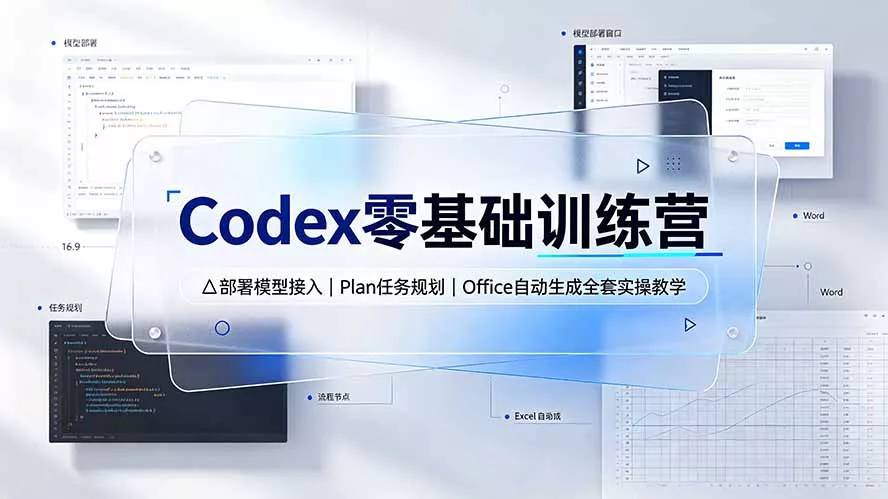Codex零基础训练营：部署模型接入｜Plan任务规划｜Office自动生成全套实操教学 - 52网创-52网创