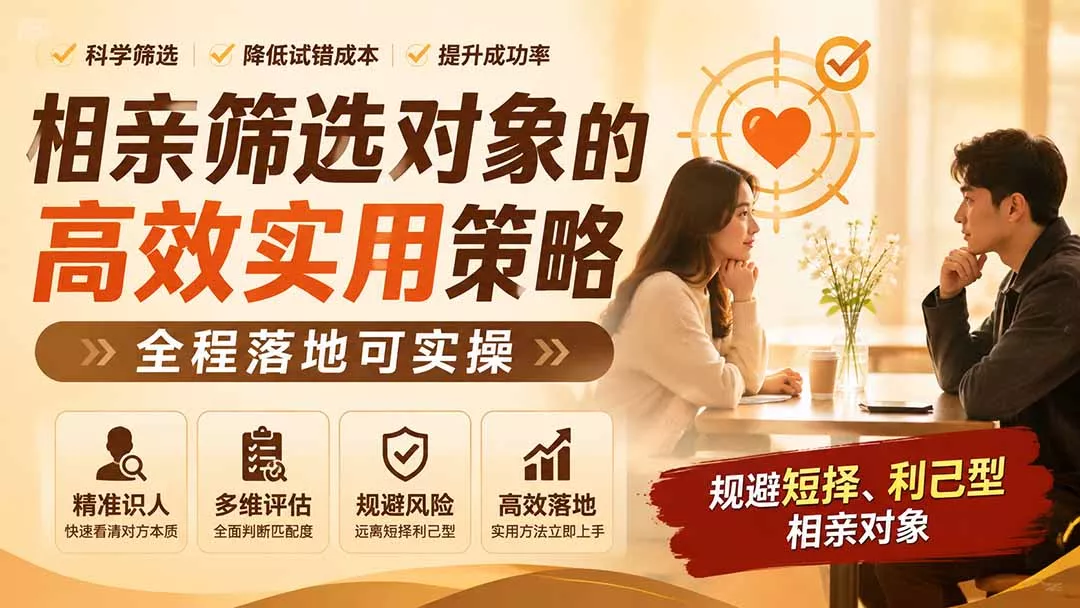 付费文章：相亲筛选对象的高效实用策略，全程落地可实操，规避短择、利己型相亲对象 - 52网创-52网创