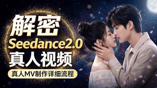 （18289期）Seedance 2.0电影级真人 MV全流程拆解：提示词、运镜、粒子特效，手把手实操 - 52网创-52网创