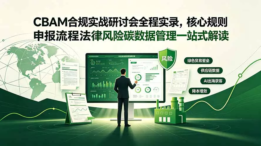 CBAM合规实战研讨会全程实录，核心规则申报流程法律风险碳数据管理一站式解读 - 52网创-52网创