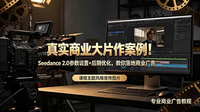 （18484期）真实商业大片作案例！Seedance 2.0参数设置+后期优化，教你落地商业广告-52网创