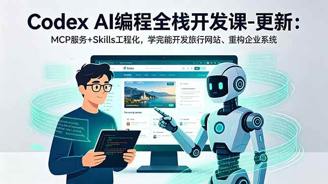 （18858期）Codex AI编程全栈开发课-更新：MCP服务+Skills工程化，学完能开发旅行网站、重构企业系统 - 52网创-52网创