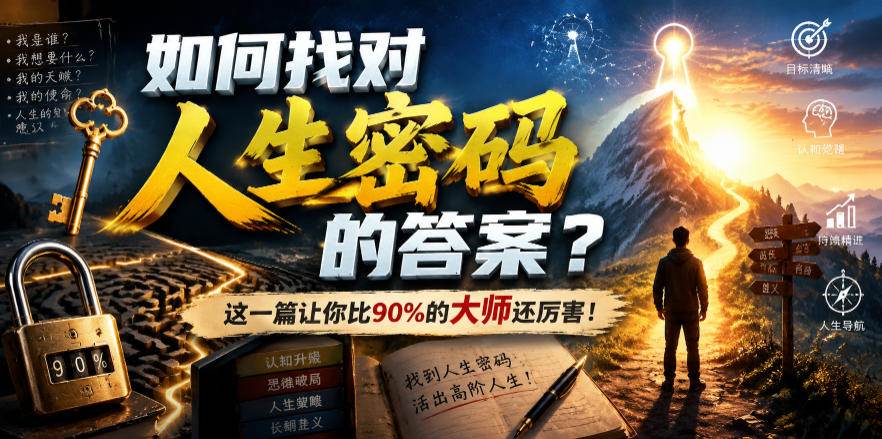 （19601期）付费文章：如何找对人生密码的答案？这一篇让你比90%的大师还厉害！ - 52网创-52网创
