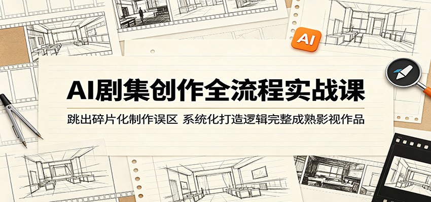 AI剧集创作全流程实战课：跳出碎片化制作误区，系统化打造逻辑完整成熟影视作品 - 52网创-52网创