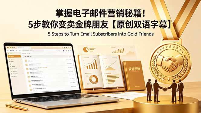 （18923期）掌握电子邮件营销秘籍！5步教你变卖金牌朋友【原创双语字幕】 - 52网创-52网创