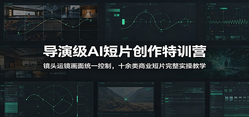 导演级AI短片创作特训营：镜头运镜画面统一控制，十余类商业短片完整实操教学（更新） - 52网创-52网创