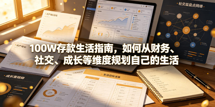 付费文章：100W存款生活指南，如何从财务、社交、成长等维度规划自己的生活 - 52网创-52网创