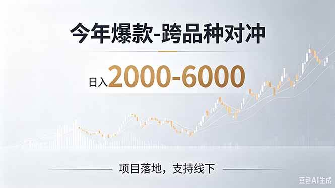 （19150期）2026创业新风口—跨品种对冲震撼首发！日收益2000-6000+，项目绿色长久，安全稳健 - 52网创-52网创