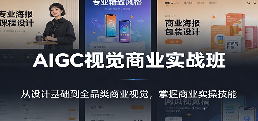 AIGC视觉商业实战班:从设计基础到全品类商业视觉,掌握商业实操技能-52网创