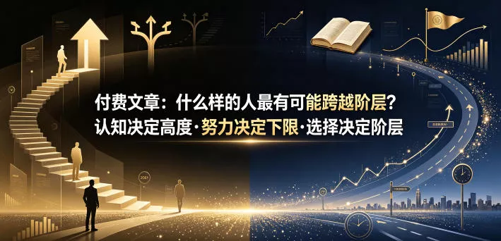 付费文章:什么样的人最有可能跨越阶层?认知决定高度·努力决定下限·选择决定阶层-52网创