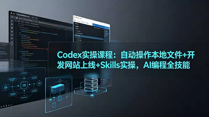 Codex实操课程:自动操作本地文件+开发网站上线+Skills实操,AI编程全技能-52网创