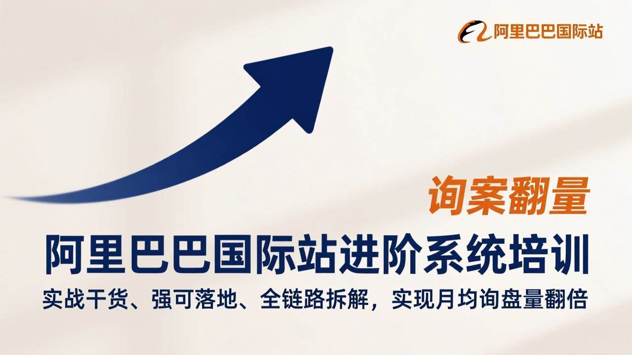 （17335期）阿里巴巴国际站进阶系统培训，实战干货、强可落地、全链路拆解，实现月均询盘量翻倍-52网创