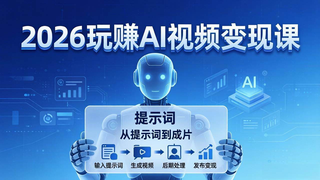 （17827期）2026玩赚AI视频变现课：掌握 AI 视频全流程技能，从提示词到成片高效产出 - 52网创-52网创