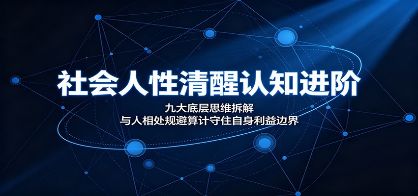 社会人性清醒认知进阶：九大底层思维拆解，与人相处规避算计守住自身利益边界 - 52网创-52网创