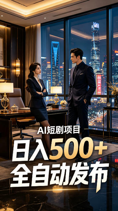 快手AI短剧自动发布，矩阵批量运营变现，轻资产副业项目，日入500+【揭秘】 - 52网创-52网创