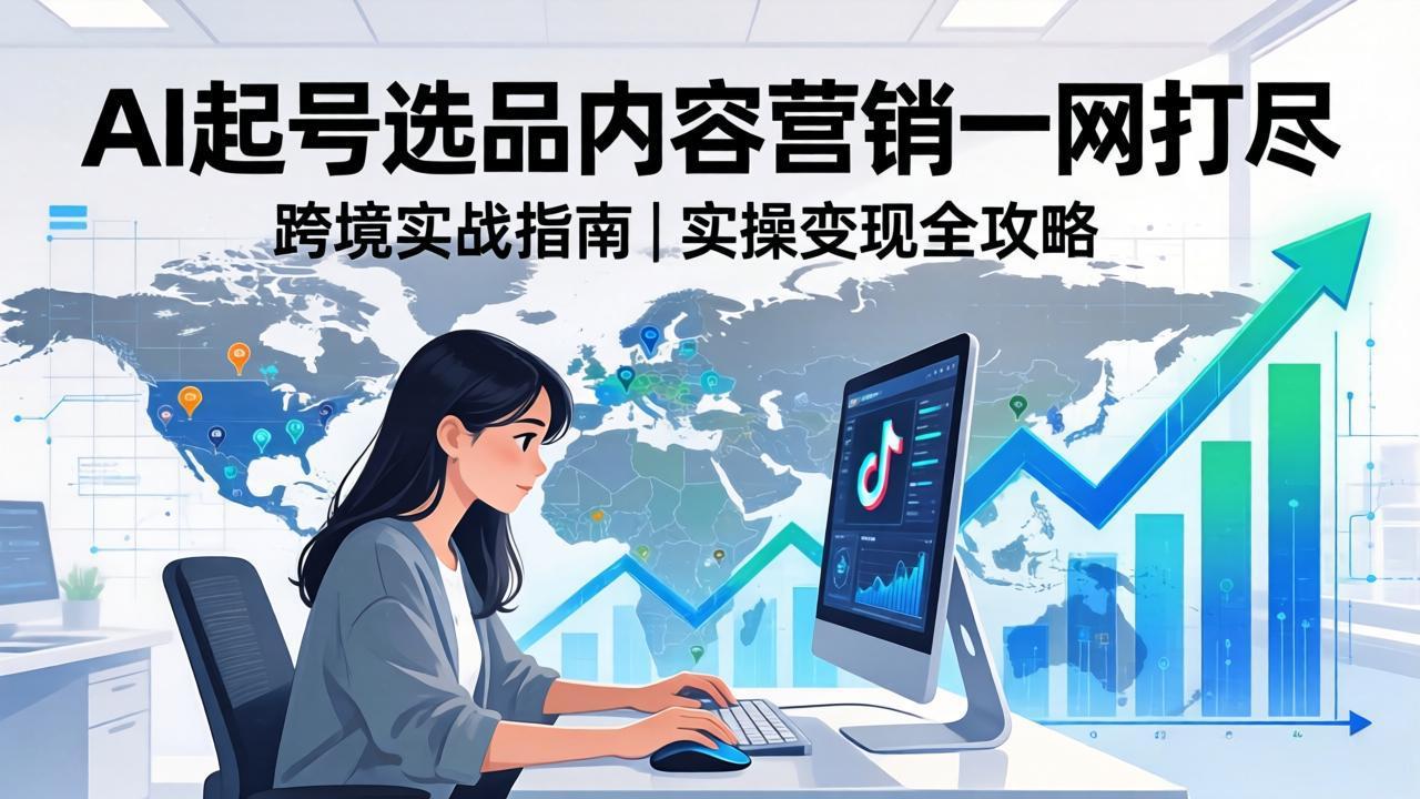 2026 TikTok 跨境AI实操:从零基础到变现全流程,AI起号选品内容营销一网打尽 2026 TikTok 跨境AI实操:从零基础到变现全流程,AI起号选品内容营销一网打尽