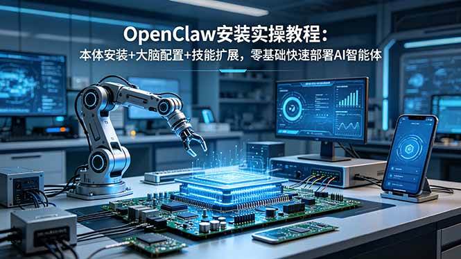 （18982期）OpenClaw安装实操教程：本体安装+大脑配置+技能扩展，零基础快速部署AI智能体-52网创