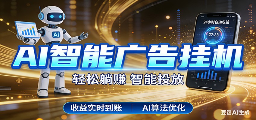 智能广告挂机新时代，利用碎片化时间实现稳定被动收益，AI帮你持续盈利 - 52网创-52网创