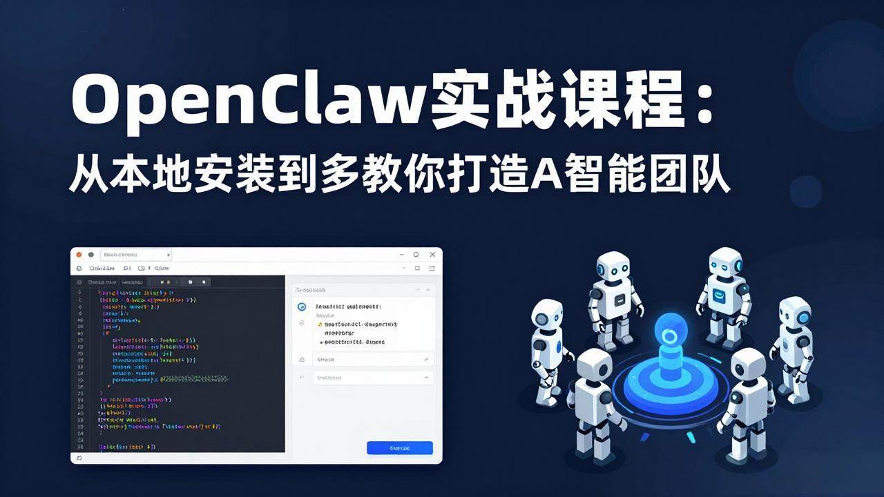 (17883期)OpenClaw实战课程:从本地安装到多Agent协同,手把手教你打造AI智能团队 (17883期)OpenClaw实战课程:从本地安装到多Agent协同,手把手教你打造AI智能团队
