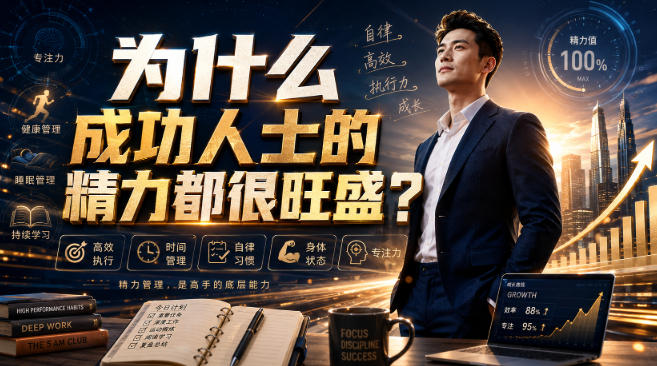 付费文章：为什么成功人士的精力都很旺盛？ - 52网创-52网创