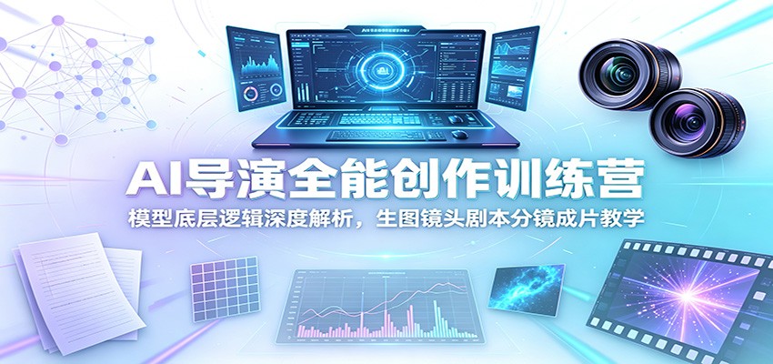 AI导演全能创作训练营：模型底层逻辑深度解析，生图镜头剧本分镜成片教学 - 52网创-52网创