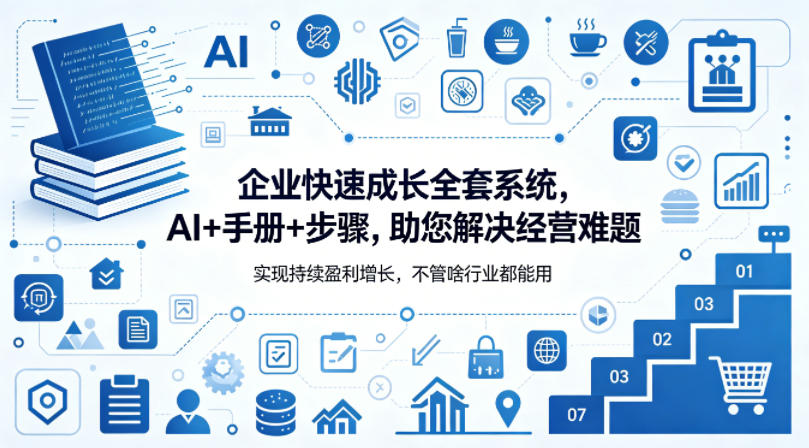 企业快速成长全套系统，AI+手册+步骤，助您解决经营难题，实现持续盈利增长，不管啥行业都能用 - 52网创-52网创