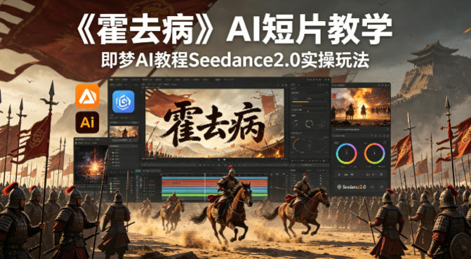 《霍去病》AI短片教学，即梦AI教程Seedance2.0实操玩法 - 52网创-52网创