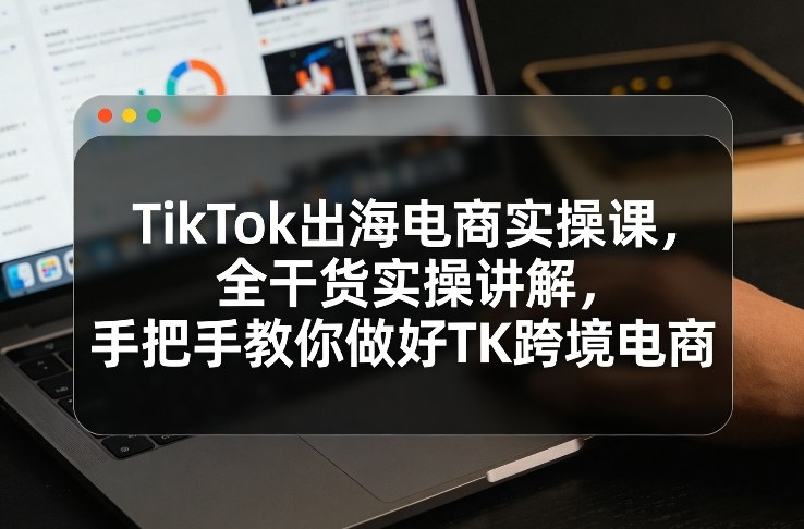 TikTok出海电商实操课，全干货实操讲解，手把手教你做好TK跨境电商 - 52网创-52网创