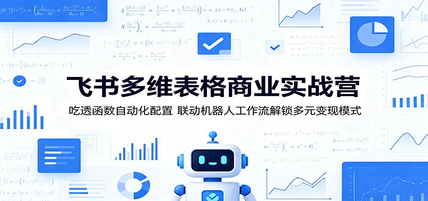 飞书多维表格商业实战营：吃透函数自动化配置，联动机器人工作流解锁多元变现模式 - 52网创-52网创