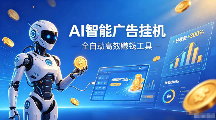 AI智能广告挂G，在家自动賺收益，全程无需人工操作、不用直播、不用拉人【揭秘】 - 52网创-52网创