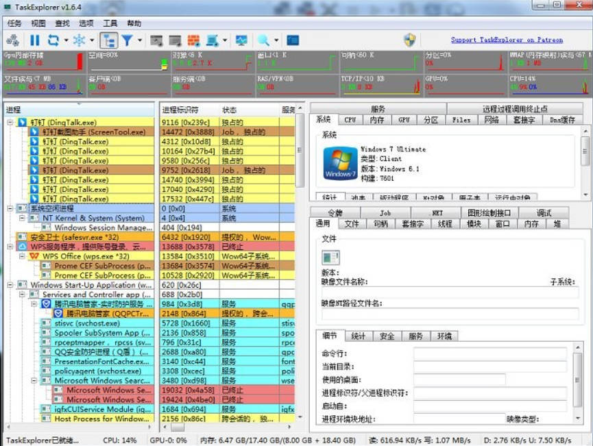 进程监控工具Task Explorer v1.8.0 - 52网创-52网创