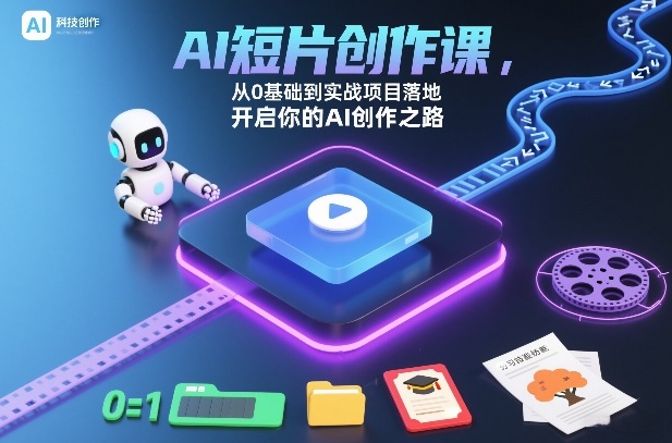 AI短片创作课，从0基础到实战项目落地，开启你的AI创作之路(更新0411) - 52网创-52网创