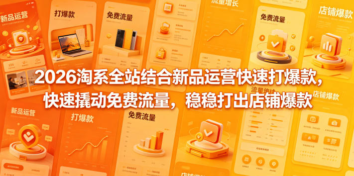 2026淘系全站结合新品运营快速打爆款，快速撬动免费流量，稳稳打出店铺爆款（更新5月12日） - 52网创-52网创