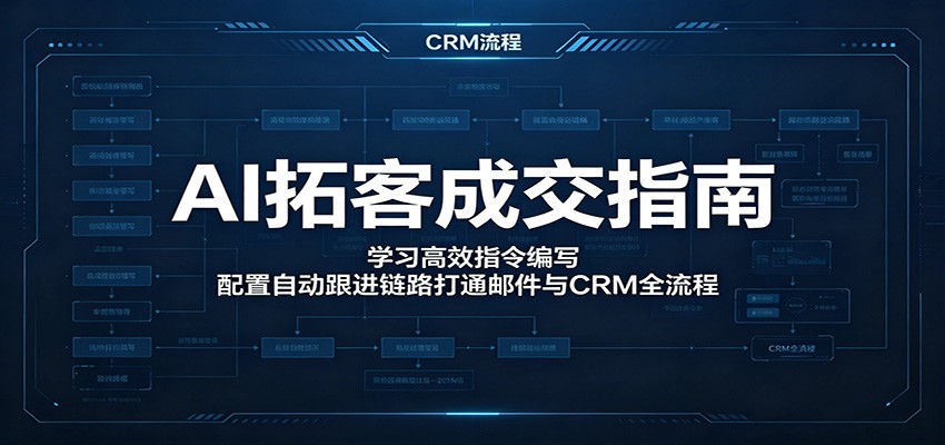 AI拓客成交指南：学习高效指令编写，配置自动跟进链路打通邮件与CRM全流程 - 52网创-52网创