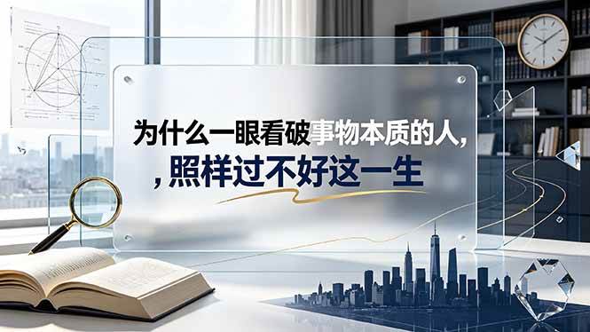 （19165期）付费文章：为什么一眼看破事物本质的人，照样过不好这一生 - 52网创-52网创