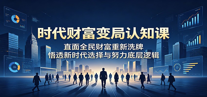 时代财富变局认知课：直面全民财富重新洗牌，悟透新时代选择与努力底层逻辑 - 52网创-52网创