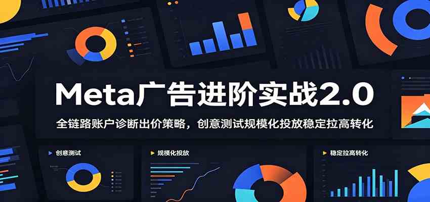 Meta广告进阶实战2.0：全链路账户诊断出价策略，创意测试规模化投放稳定拉高转化 - 52网创-52网创
