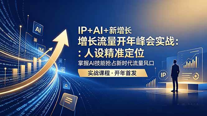 （18530期） IP+AI+新增长 流量开年 峰会实战：人设精准定位 掌握AI技能抢占新时代流量风口 - 52网创-52网创
