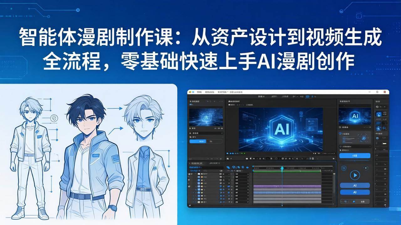 （17709期）智能体漫剧制作课：从资产设计到视频生成全流程，零基础快速上手AI漫剧创作-52网创