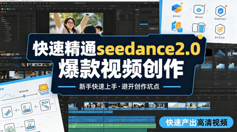 快速精通seedance2.0爆款视频创作，快速产出高清视频，避开大量创作坑点，新手也能快速上手-52网创