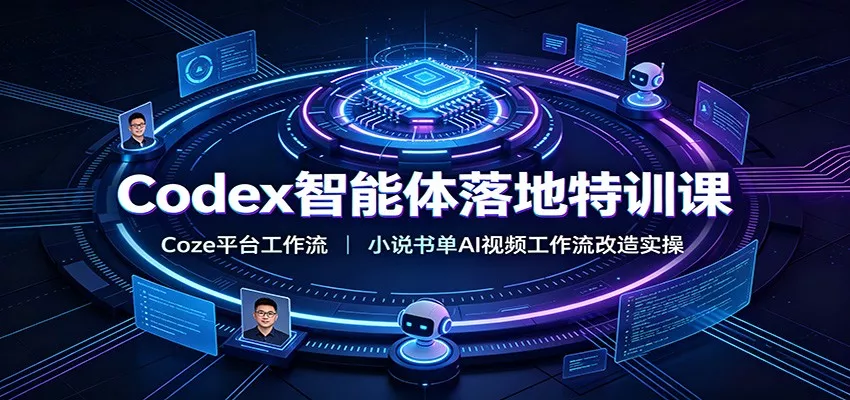 Codex智能体落地特训课：Coze平台工作流，小说书单AI视频工作流改造实操 - 52网创-52网创