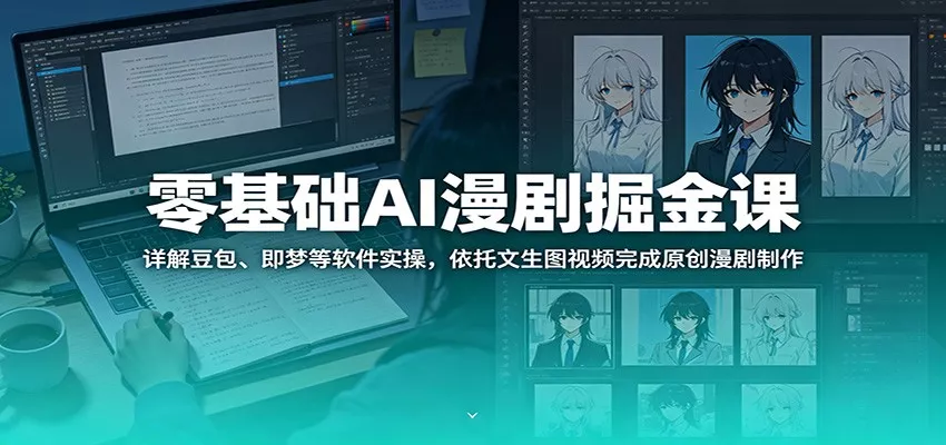 零基础AI漫剧掘金课：详解豆包、即梦等软件实操，依托文生图视频完成原创漫剧制作-52网创