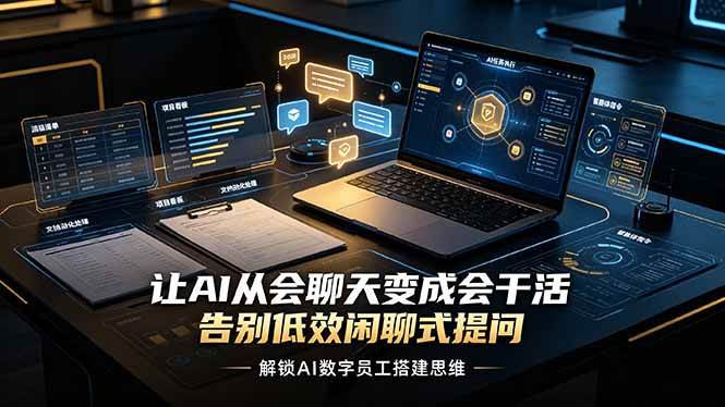 （19130期）让AI从会聊天变成会干活，告别低效闲聊式提问，解锁AI数字员工搭建思维 - 52网创-52网创