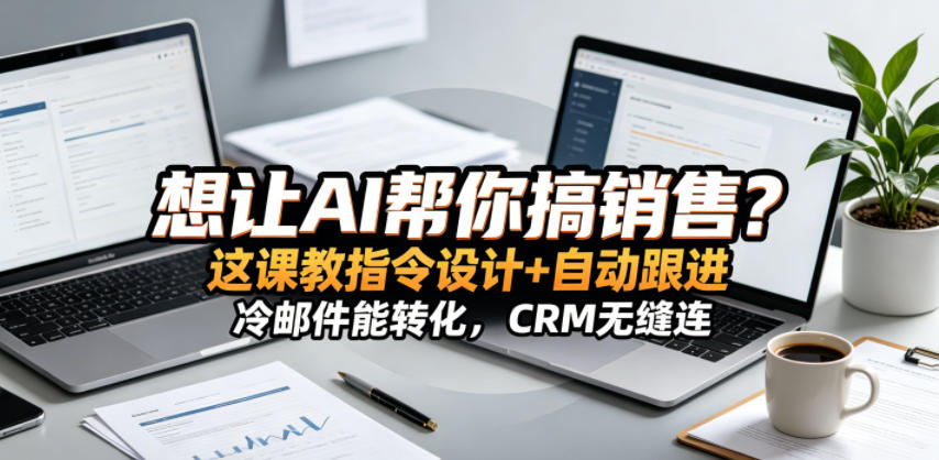 想让AI帮你搞销售？这课教指令设计+自动跟进，冷邮件能转化，CRM无缝连！【原创双语字幕】 - 52网创-52网创