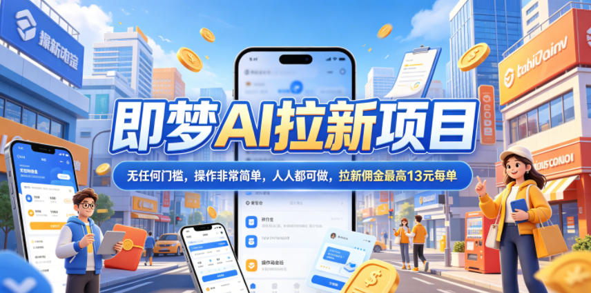 2026年即梦AI拉新项目最新玩法，无任何门槛，操作非常简单，人人都可做，拉新佣金最高13米每单（更新08月07日） - 52网创-52网创