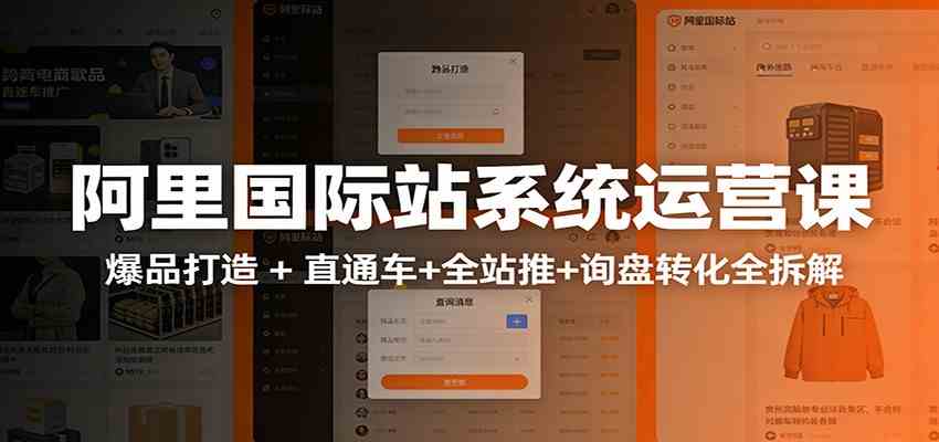 阿里国际站运营实战课：从店铺布局到TOP10旺铺，数据化运营，推广全攻略 - 52网创-52网创