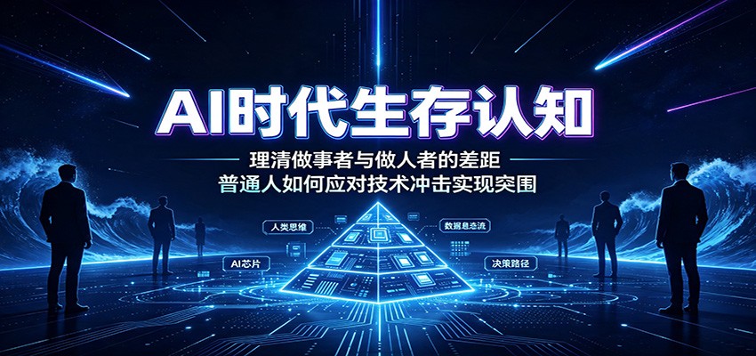 AI时代生存认知：理清做事者与做人者的差距，普通人如何应对技术冲击实现突围 - 52网创-52网创