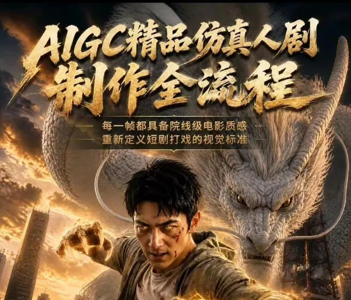 AIGC精品仿真人剧豢龙人全流程制作解析2026，国风仿真人创作+打斗剧情+人设编排，一站式AI短剧入门 - 52网创-52网创