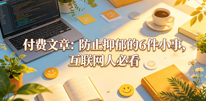 付费文章：防止抑郁的6件小事，互联网人必看！-52网创